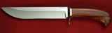 # B-003. Hunting knife for wide hand. D2. 8.5". 62 HRC. Bronze. Bubinga.