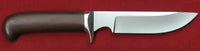 # B-006. Hunting knife. 5.5". D2. 62 HRC. Aluminum. Walnut.