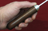 # B-006. Hunting knife. 5.5". D2. 62 HRC. Aluminum. Walnut.