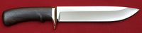 # B-016. Hunting knife. 8.1". D2. 62 HRC. Bronze. Ziricote.