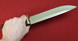 # B-016. Hunting knife. 8.1". D2. 62 HRC. Bronze. Ziricote.