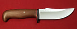 # B-036. Hunting skinning knife. 4.9". D2. 62 HRC. G10 Guard. Walnut wood.