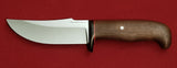 # B-036. Hunting skinning knife. 4.9". D2. 62 HRC. G10 Guard. Walnut wood.